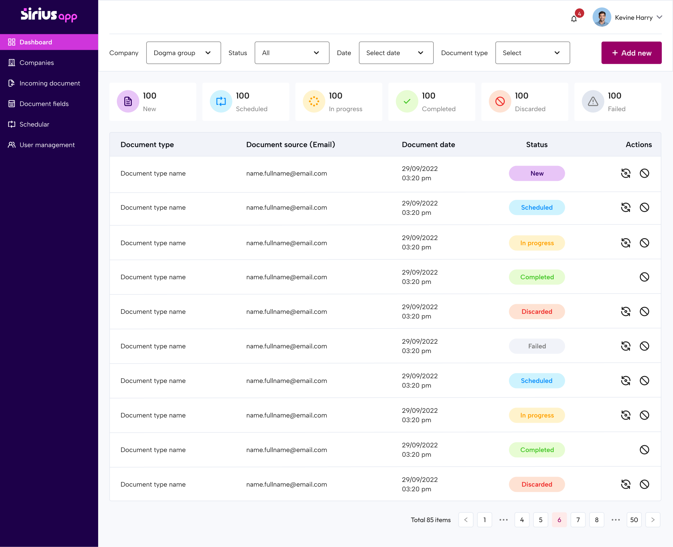 OCR Invoice Automation | Sirius App